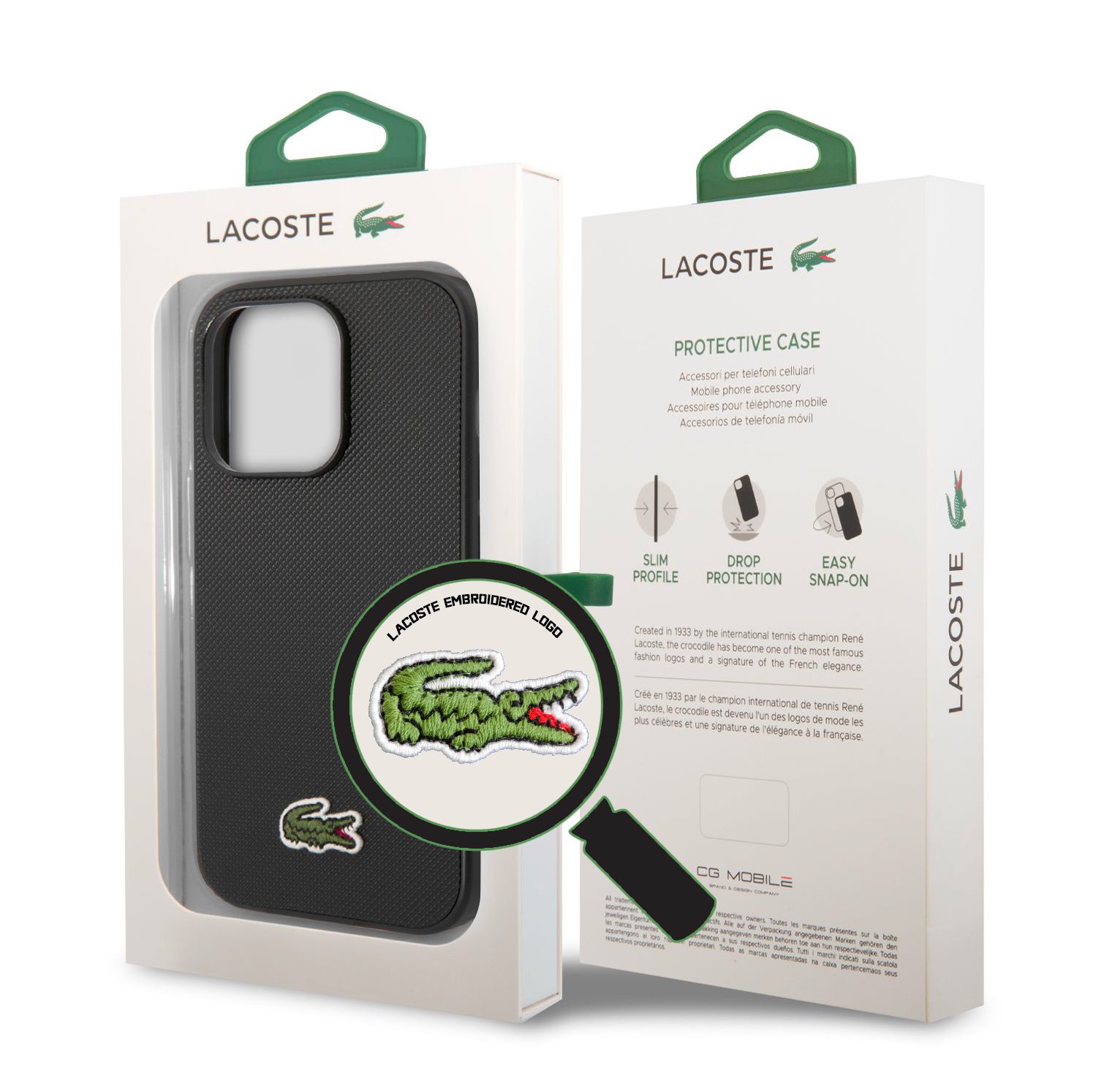 Lacoste Iconic Petit Pique Logo Zadní Kryt pro iPhone 14 Pro Max Red
