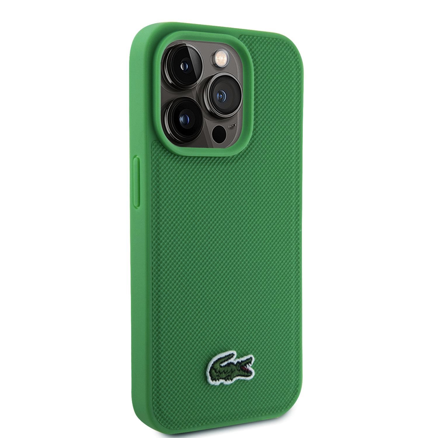 Lacoste Iconic Petit Pique Woven Logo Magsafe Zadní Kryt pro iPhone 15 Pro Max Green