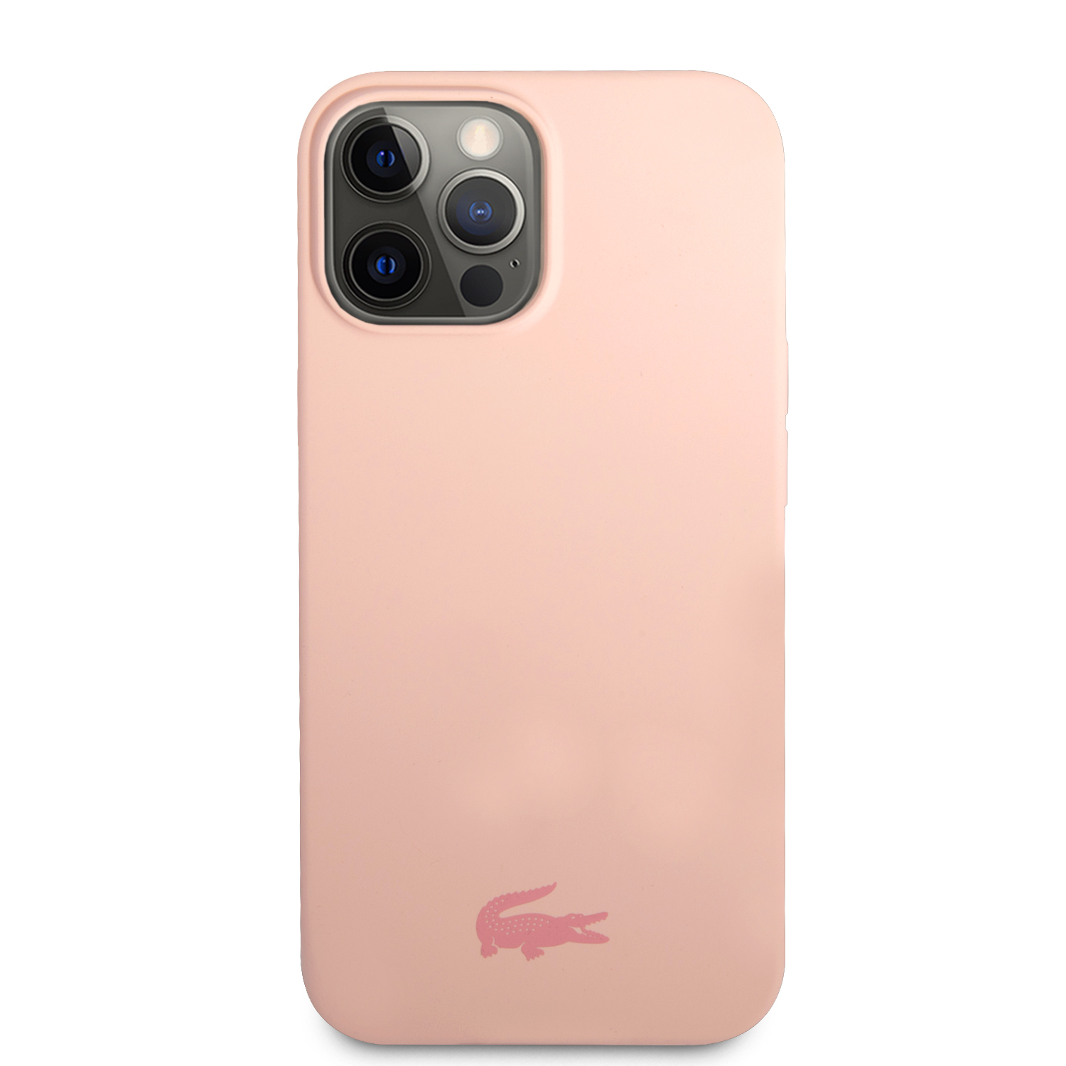 Zadní kryt Lacoste Liquid Silicone Glossy Printing Logo pro Apple iPhone 13 Pro Max, pink
