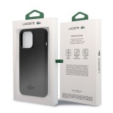Lacoste Liquid Silicone Glossy Printing Logo Kryt pro iPhone 13 Pro Black