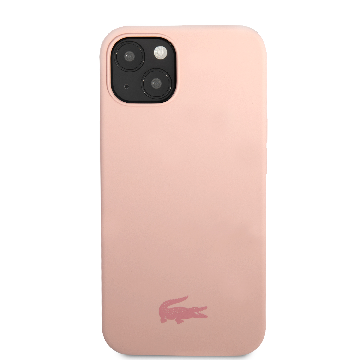 Levně Zadní kryt Lacoste Liquid Silicone Glossy Printing Logo pro Apple iPhone 13, pink