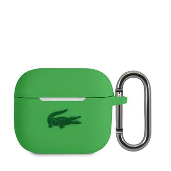 Levně Pouzdro Lacoste Liquid Silicone Glossy Printing Logo pro Airpods 1/2, green