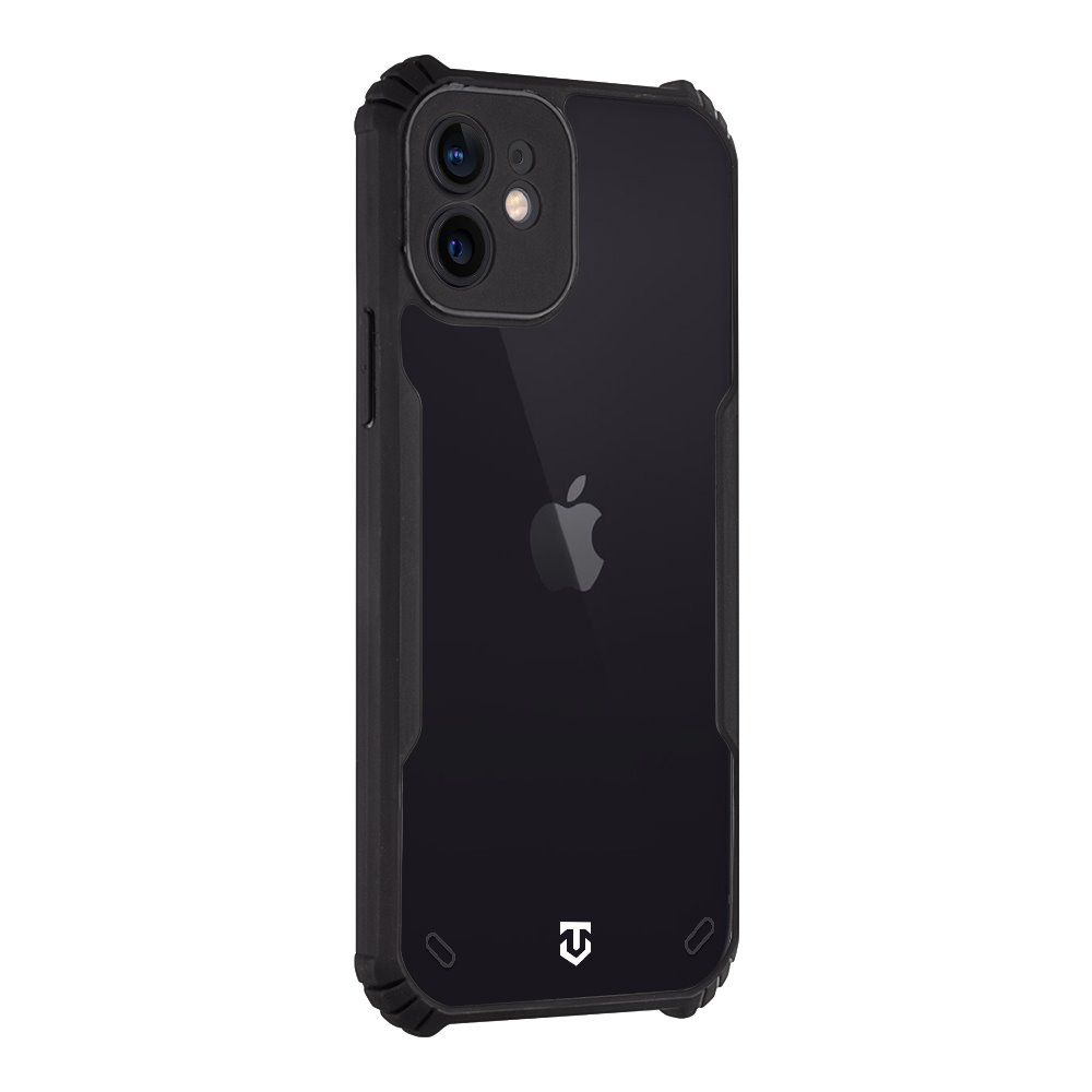 Levně Zadní kryt Tactical Quantum Stealth pro Apple iPhone 12, transparentní černá