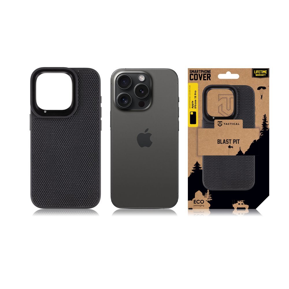 Tactical Blast Pit Kryt pro Apple iPhone 15 Pro Black