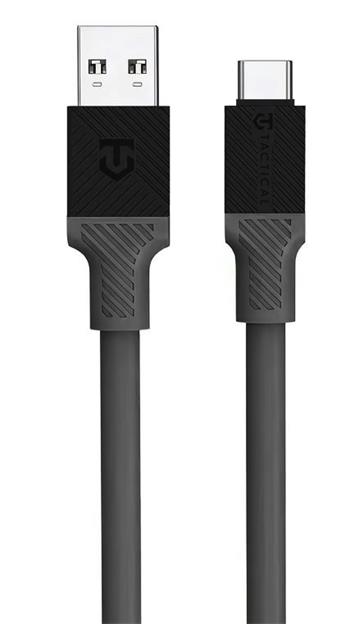 Levně Kabel Tactical Fat Man Cable USB-A/USB-C 1m, šedá