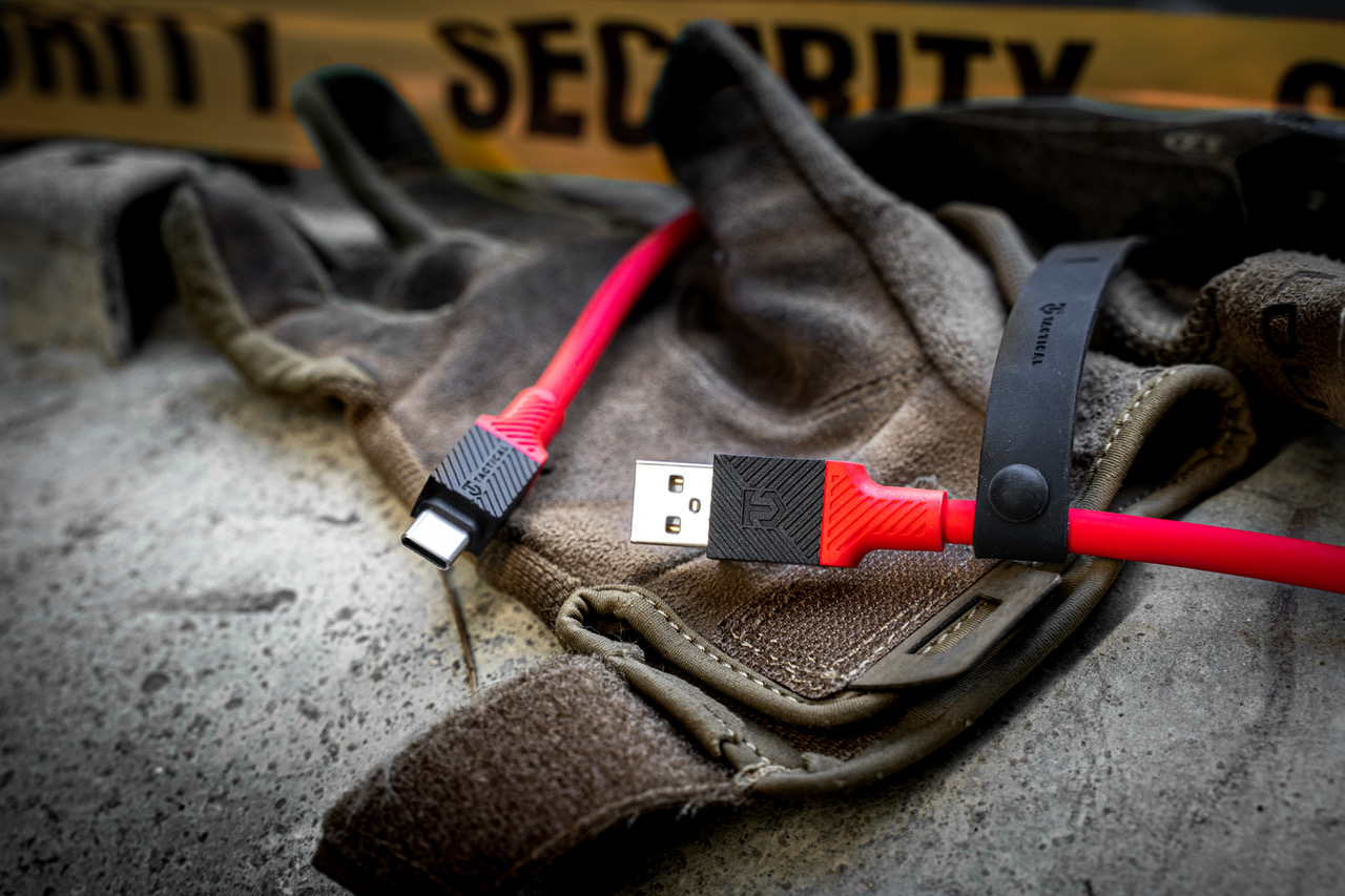 Tactical Fat Man Cable USB-A/USB-C 1m, Red