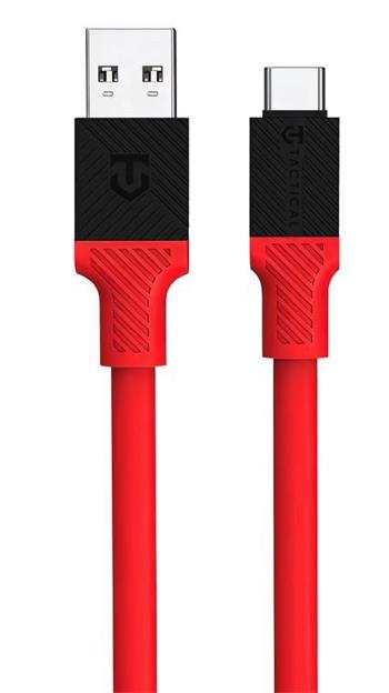 Levně Kabel Tactical Fat Man Cable USB-A/USB-C 1m, červená