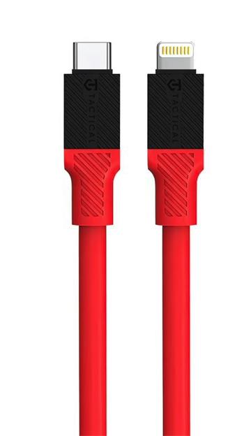 Levně Kabel Tactical Fat Man Cable USB-C/Lightning, červená