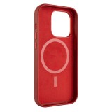 Kožený zadní kryt FIXED MagLeather s podporou MagSafe pro Apple iPhone 13 Pro, červený
