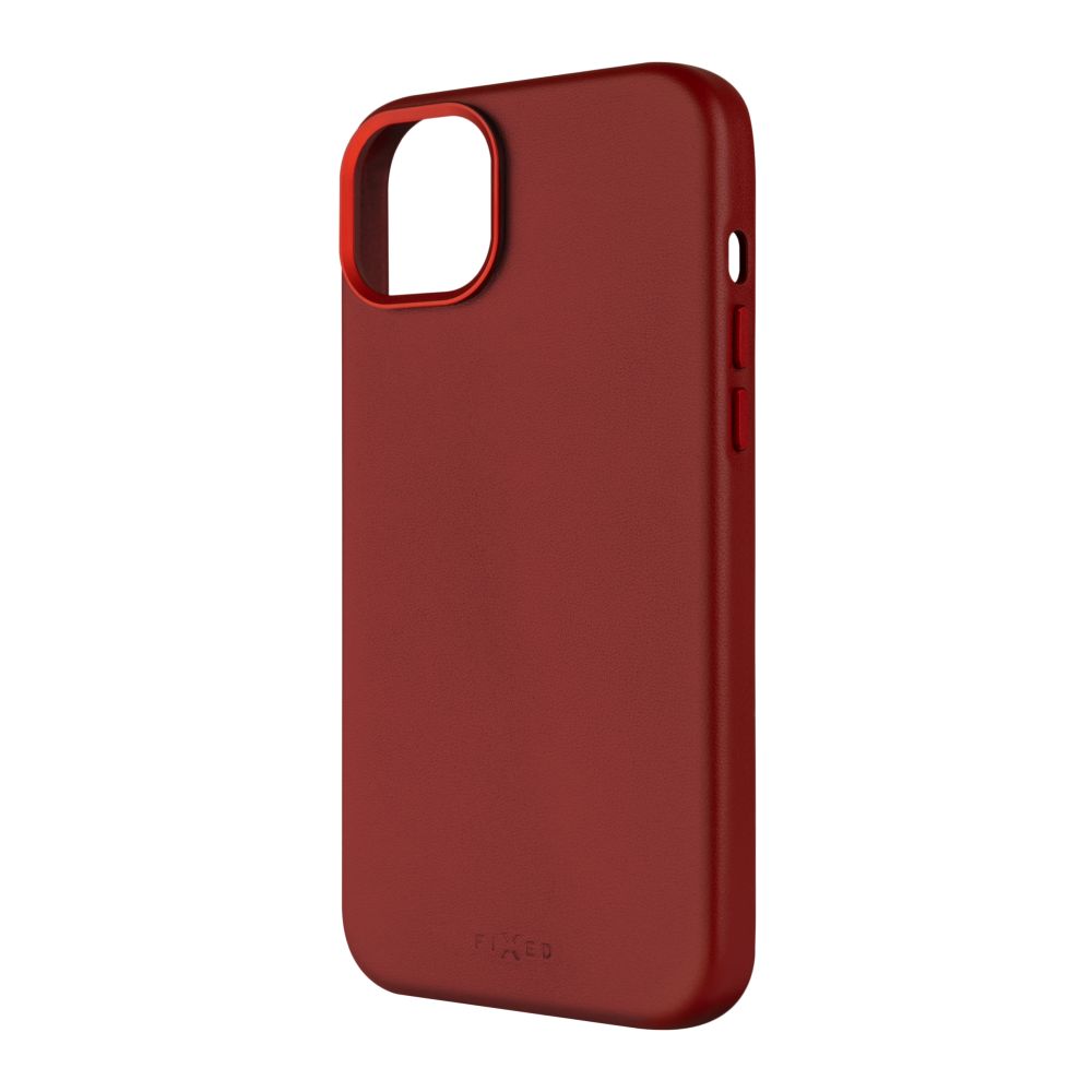Kožený zadní kryt FIXED MagLeather s podporou MagSafe pro Apple iPhone 13, červená