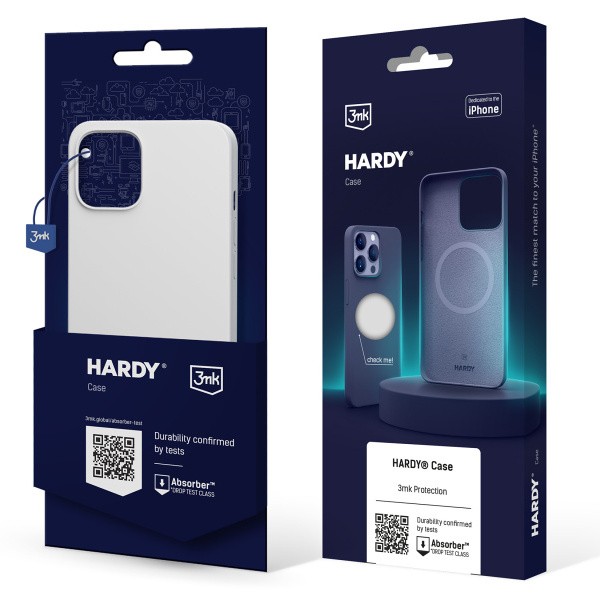 Kryt ochranný 3mk Hardy Silicone MagCase pro Apple iPhone 15, Silver-White