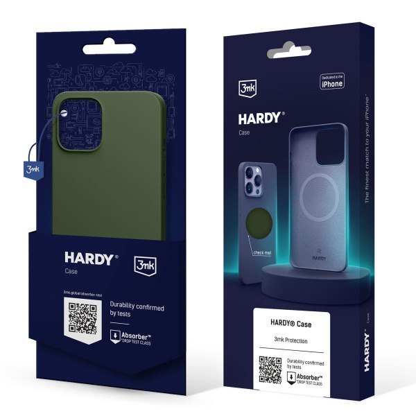Kryt ochranný 3mk Hardy Silicone MagCase pro Apple iPhone 15, Alphine Green