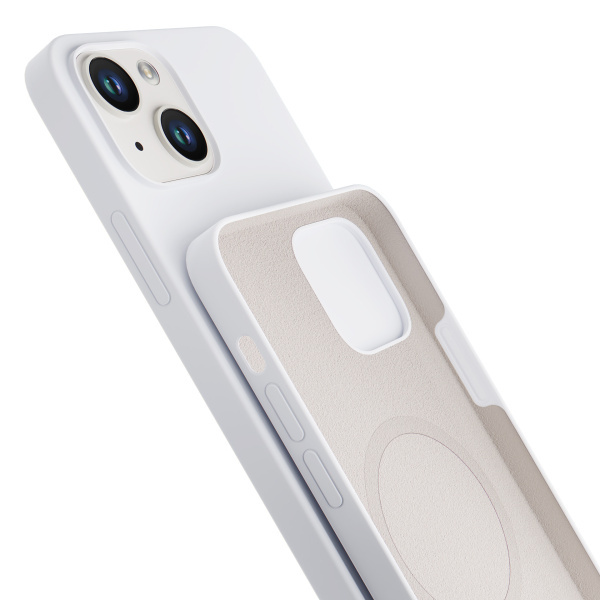 Kryt ochranný 3mk Hardy Silicone MagCase pro Apple iPhone 12, White