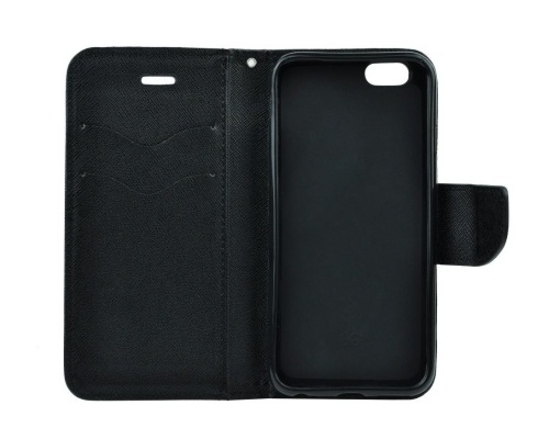 Flipové pouzdro FANCY pro Apple iPhone 15, černá