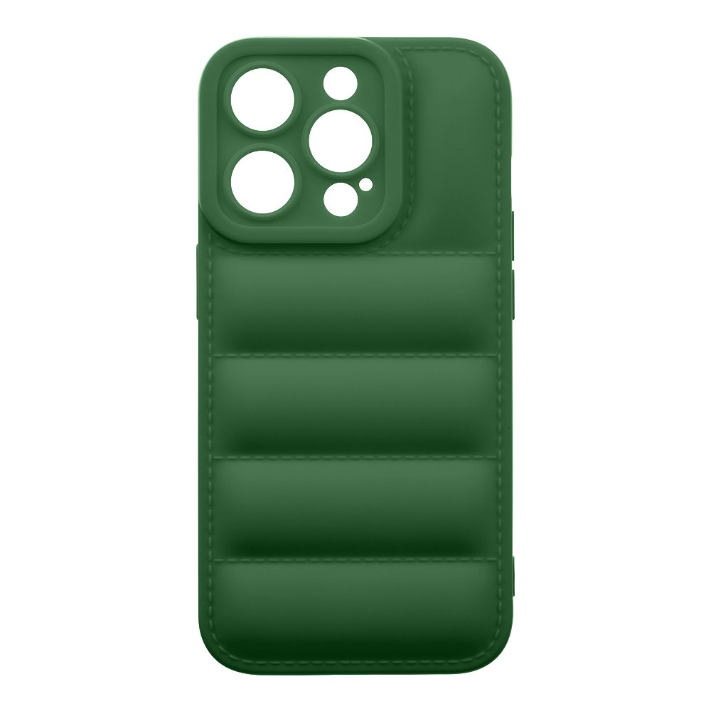 Zadní kryt OBAL:ME Puffy pro Apple iPhone 15 Pro, tmavě zelená