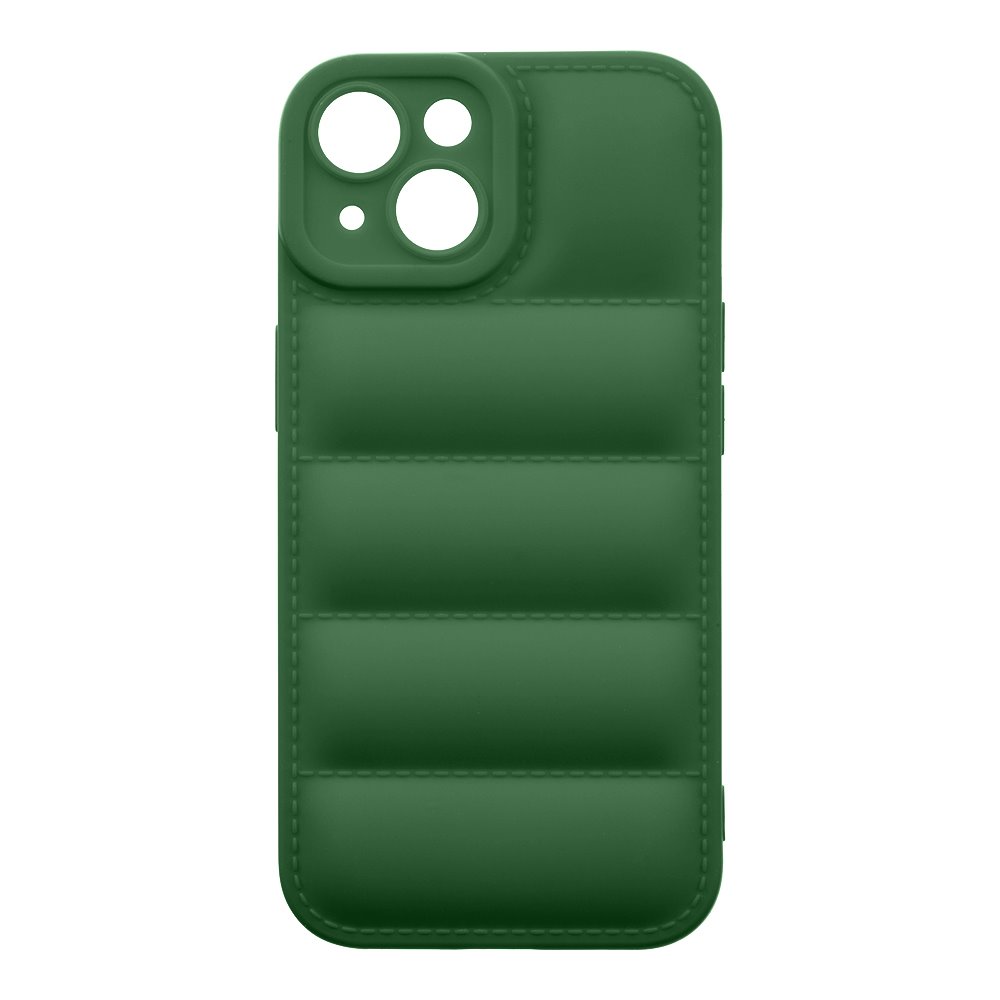 Zadní kryt OBAL:ME Puffy pro Apple iPhone 15, tmavě zelená