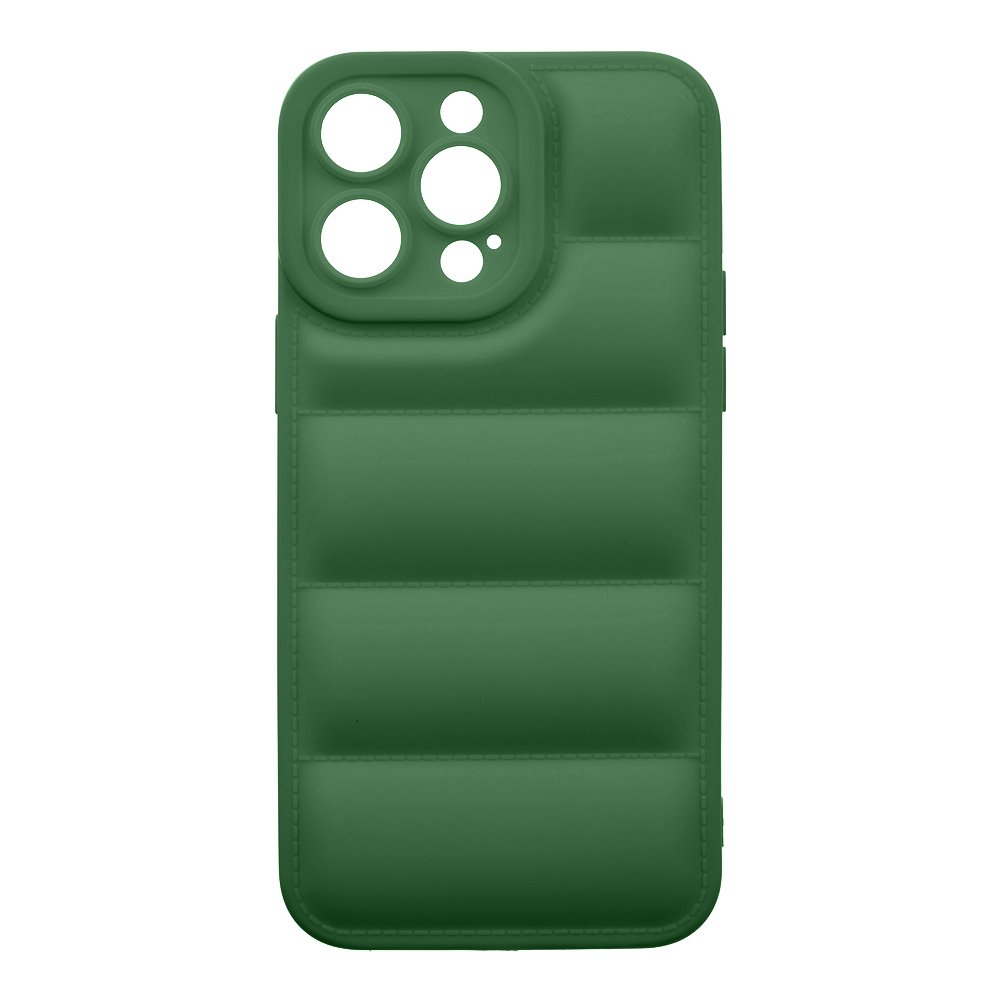 Levně Zadní kryt OBAL:ME Puffy pro Apple iPhone 14 Pro Max, tmavě zelená