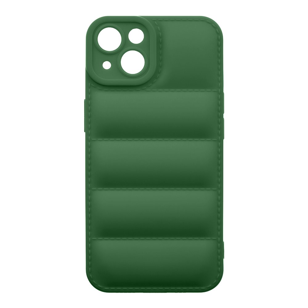 Levně Zadní kryt OBAL:ME Puffy pro Apple iPhone 13, tmavě zelená