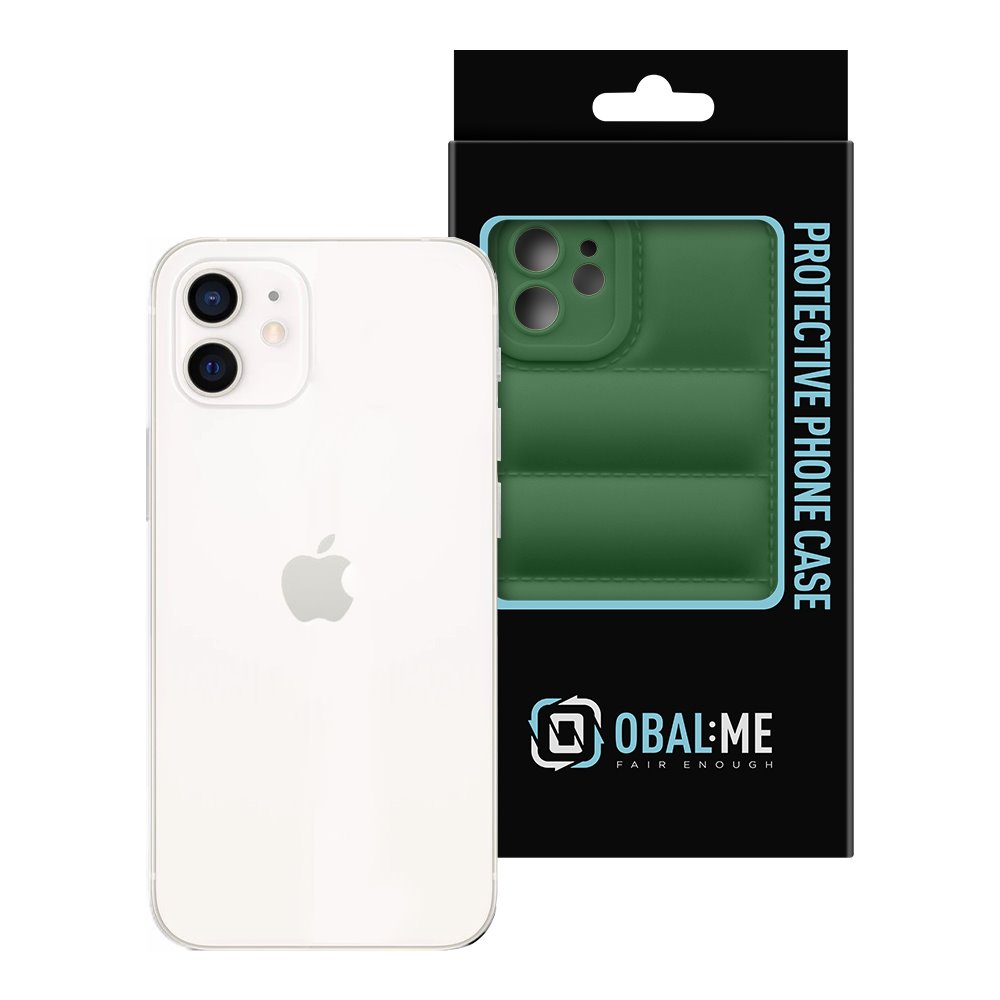 OBAL:ME Puffy Kryt pro Apple iPhone 12 Dark Green
