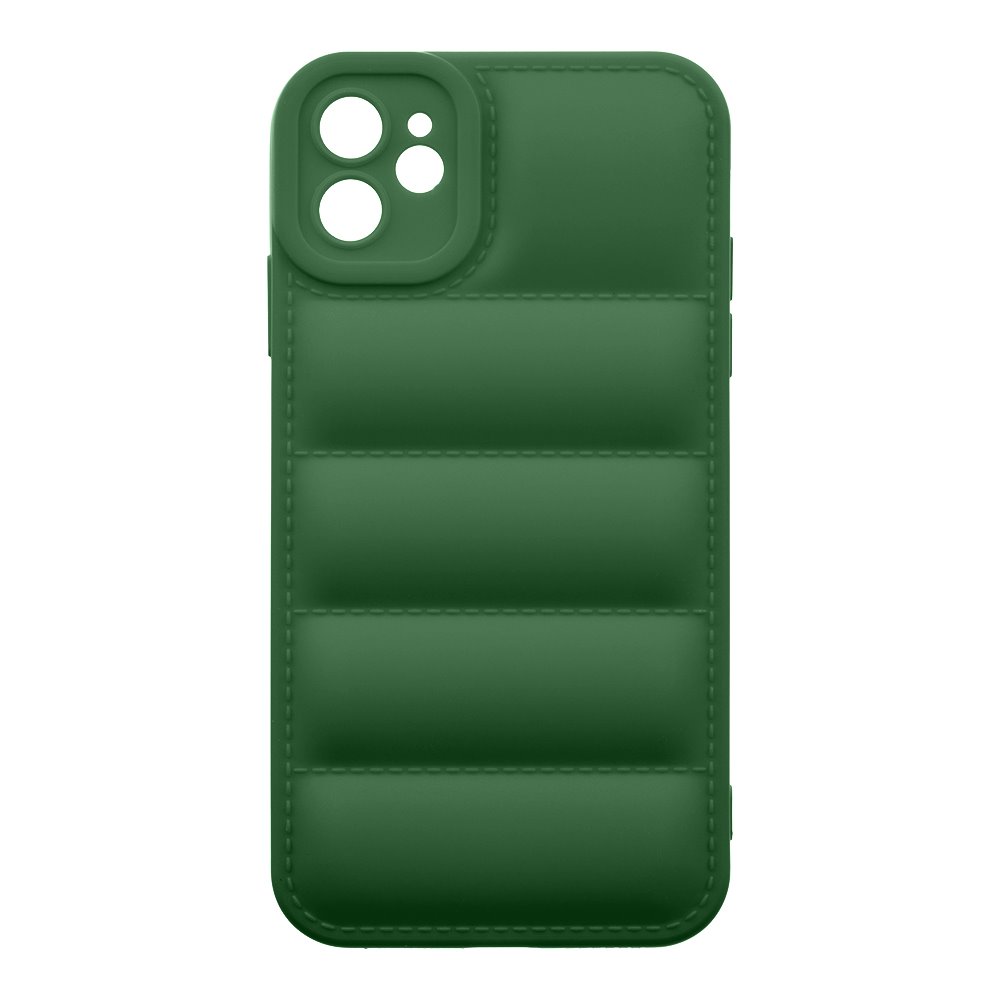 Levně Zadní kryt OBAL:ME Puffy pro Apple iPhone 11, tmavě zelená