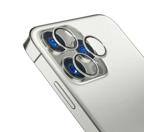 Tvrzené sklo 3mk Lens Pro ochrana kamery pro Apple iPhone 15 Pro Max, silver
