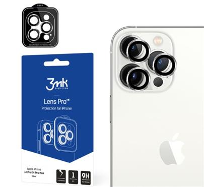 Tvrzené sklo 3mk Lens Pro ochrana kamery pro Apple iPhone 15 Plus, silver