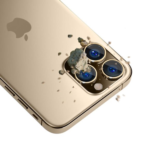 Tvrzené sklo 3mk Lens Pro ochrana kamery pro Apple iPhone 15 Pro, Dark Gold