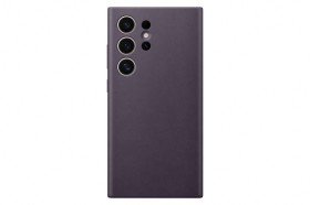 Zadní kryt z veganské kůže pro Samsung Galaxy S24 Ultra GP-FPS928HCAVW, tmavě fialová