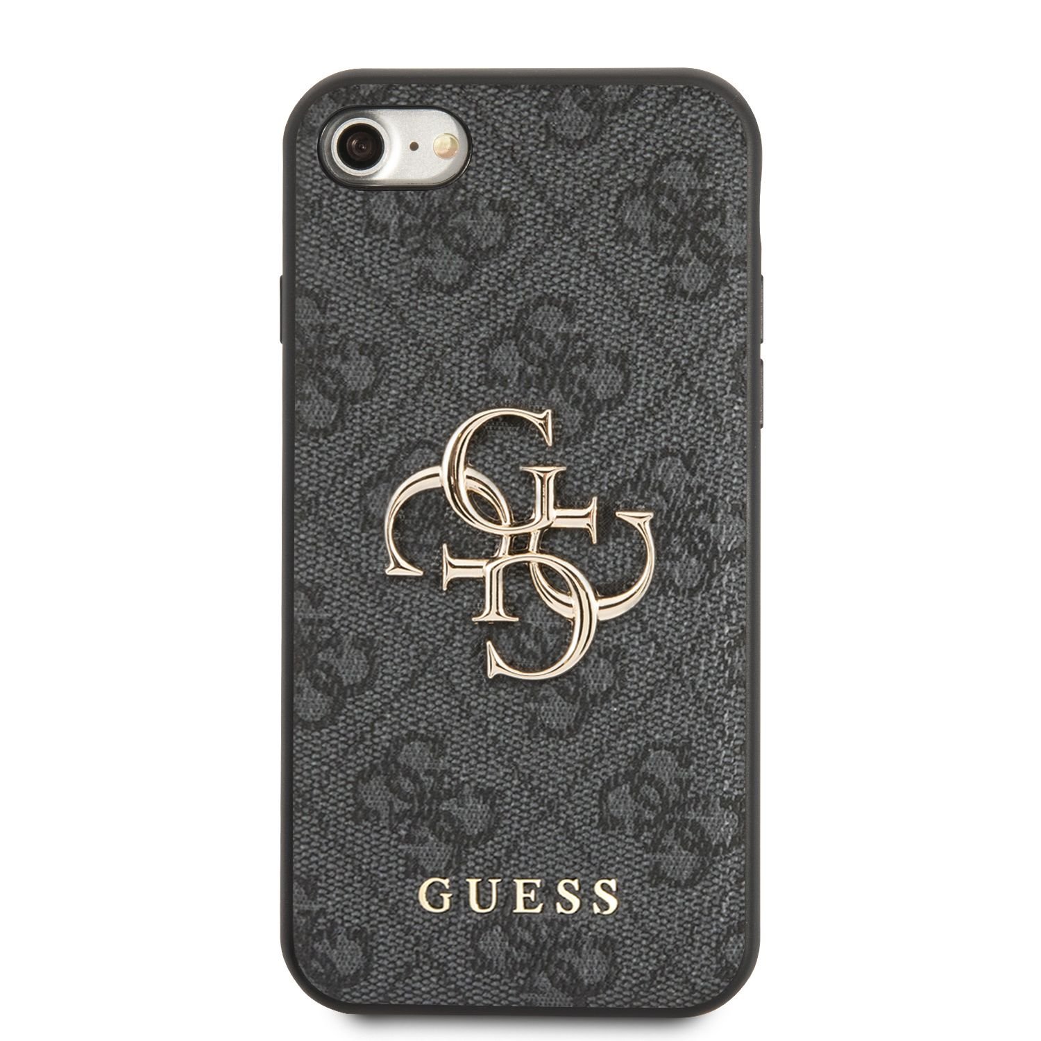 Zadní kryt Guess PU 4G Metal Logo pro Apple iPhone 7/8/SE2020/SE2022, šedá