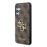 Zadní kryt Guess PU 4G Metal Logo pro  Samsung Galaxy S24+, hnědá
