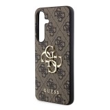 Zadní kryt Guess PU 4G Metal Logo pro  Samsung Galaxy S24+, hnědá