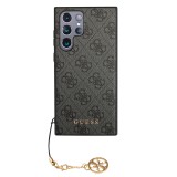 Guess 4G Charms Zadní Kryt pro Samsung Galaxy S24 Ultra Grey