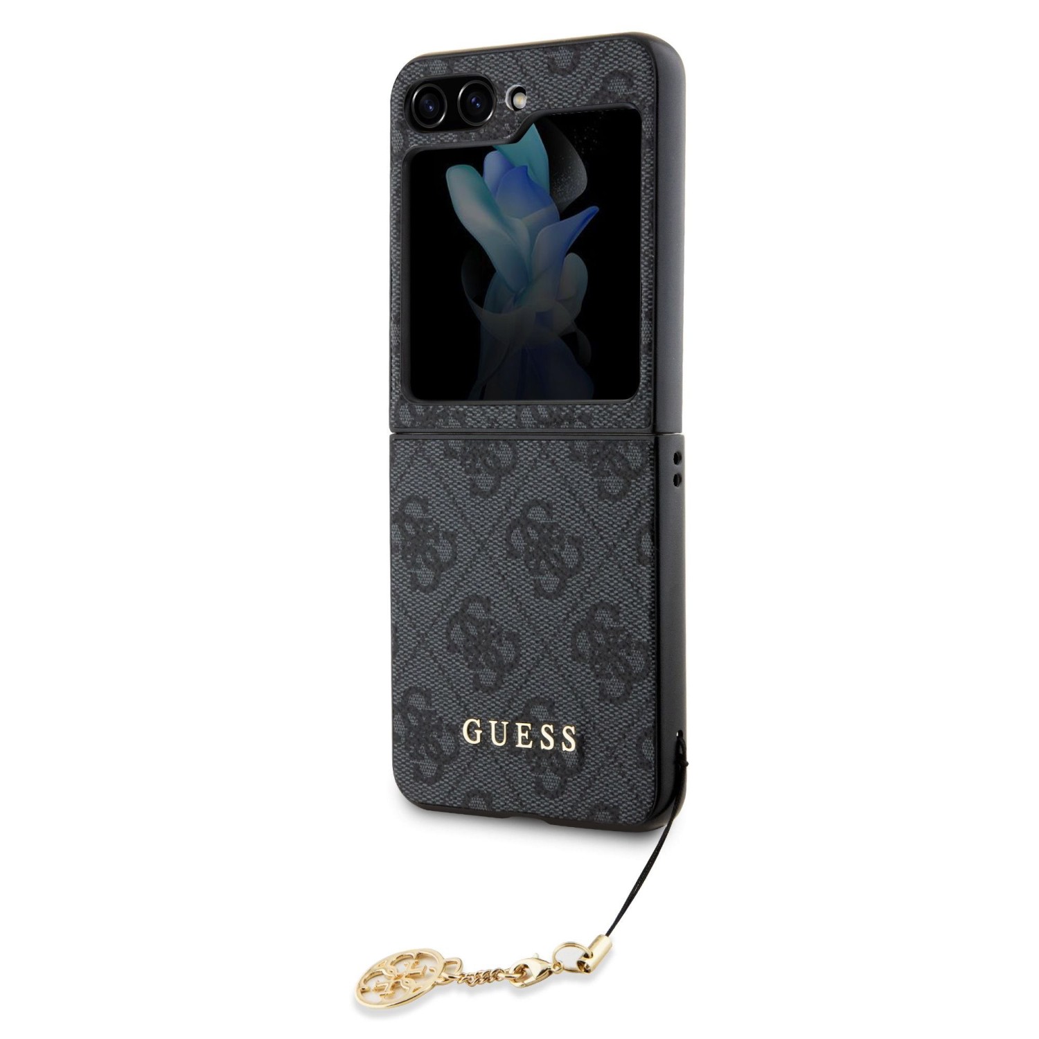 Guess 4G Charms Zadní Kryt pro Samsung Galaxy Z Flip 5 Grey