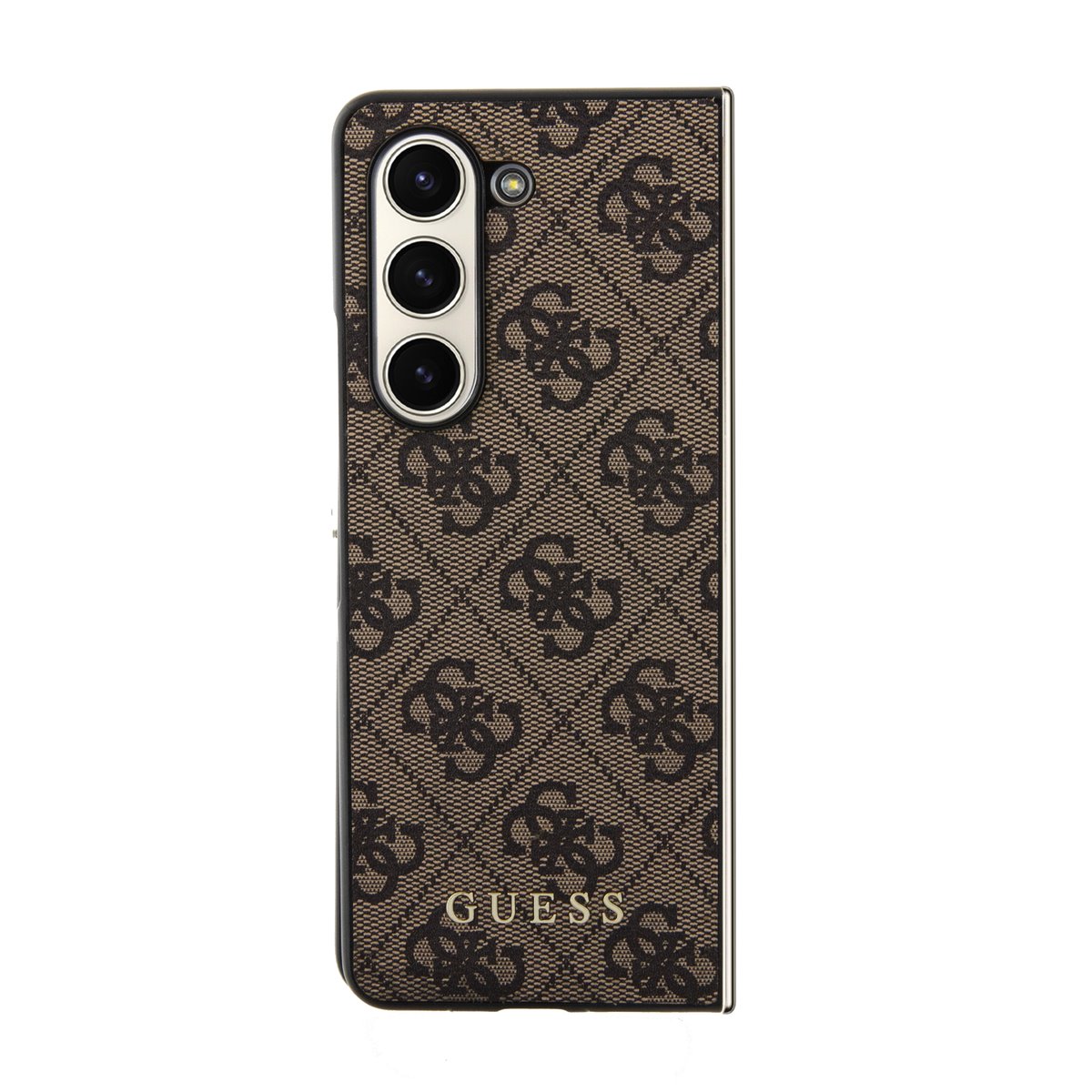 Guess 4G Charms Zadní Kryt pro Samsung Galaxy Z Fold 5 Brown