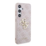 Guess PU 4G Metal Logo Zadní Kryt pro Samsung Galaxy S24+ Pink