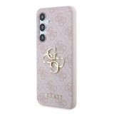 Guess PU 4G Metal Logo Zadní Kryt pro Samsung Galaxy S24 Pink