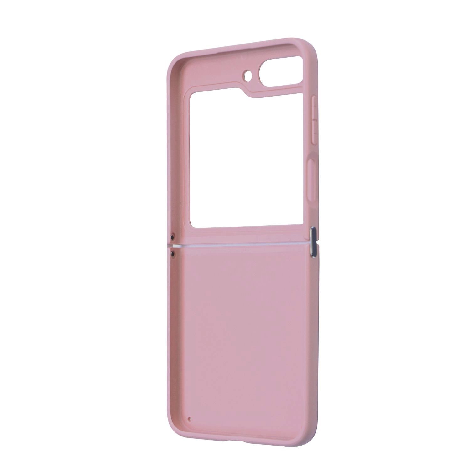 Guess PC/TPU Glitter Flakes Metal Logo Zadní Kryt pro Samsung Galaxy Z Flip 5 Pink