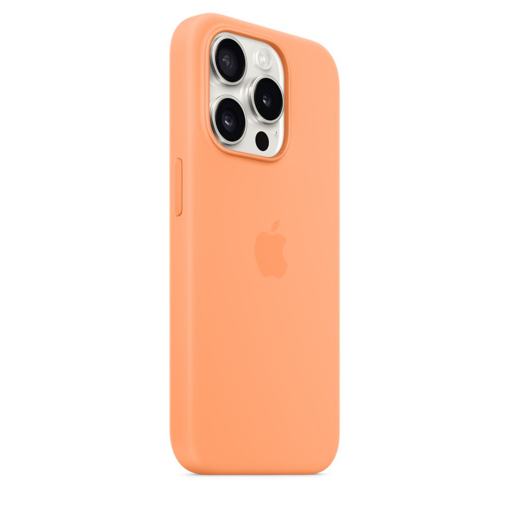 Levně Apple silikonový kryt MT1H3ZM/A vč. magsafe pro Apple iPhone 15 Pro, orange sorbet