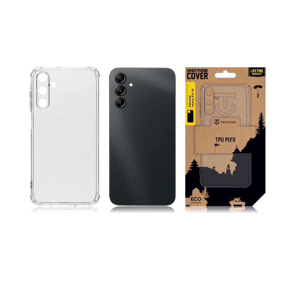 Zadní silikonový kryt Tactical Plyo pro Samsung Galaxy A55 5G, transparentní