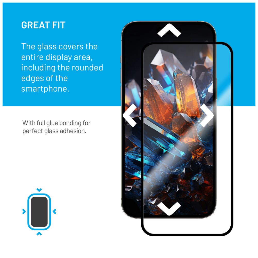 Prémiové ochranné tvrzené sklo FIXED Armor s aplikátorem pro Samsung Galaxy S24+, černé