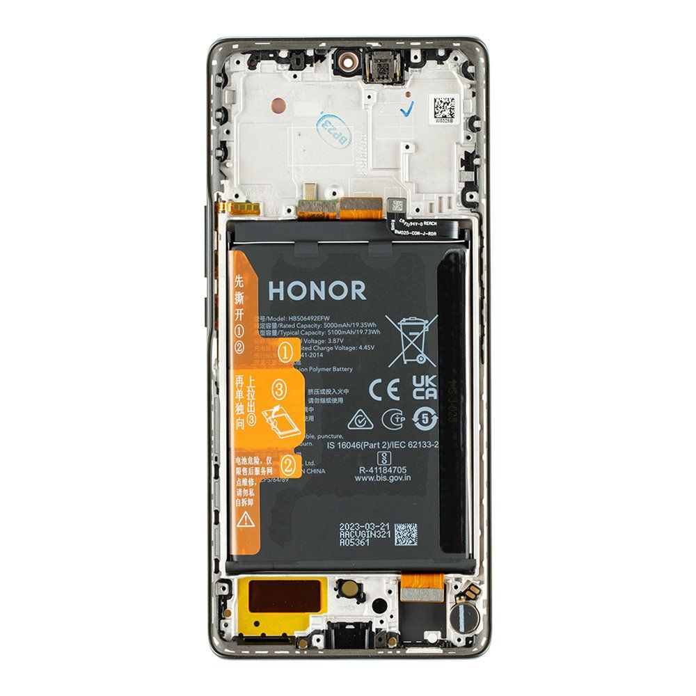 LCD + dotyk + přední kryt pro Honor Magic6 Lite, sunrice orange ( Service pack ) + DOPRAVA ZDARMA