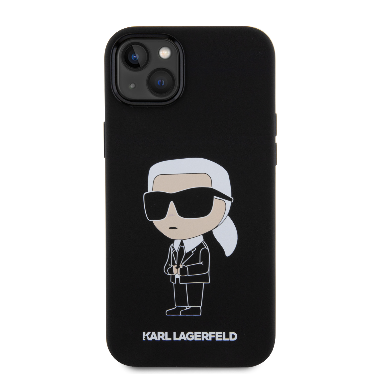 Levně Zadní kryt Karl Lagerfeld Liquid Silicone Ikonik NFT pro Apple iPhone 15 Plus, black