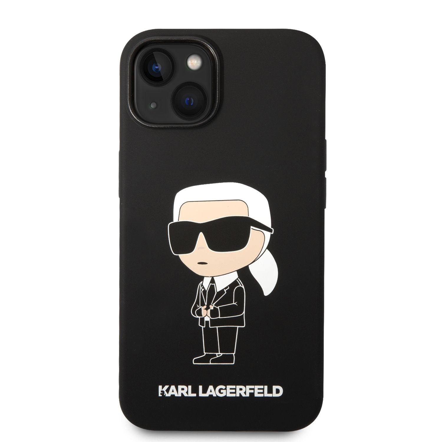 Zadní kryt Karl Lagerfeld Liquid Silicone Ikonik NFT pro Apple iPhone 15, black