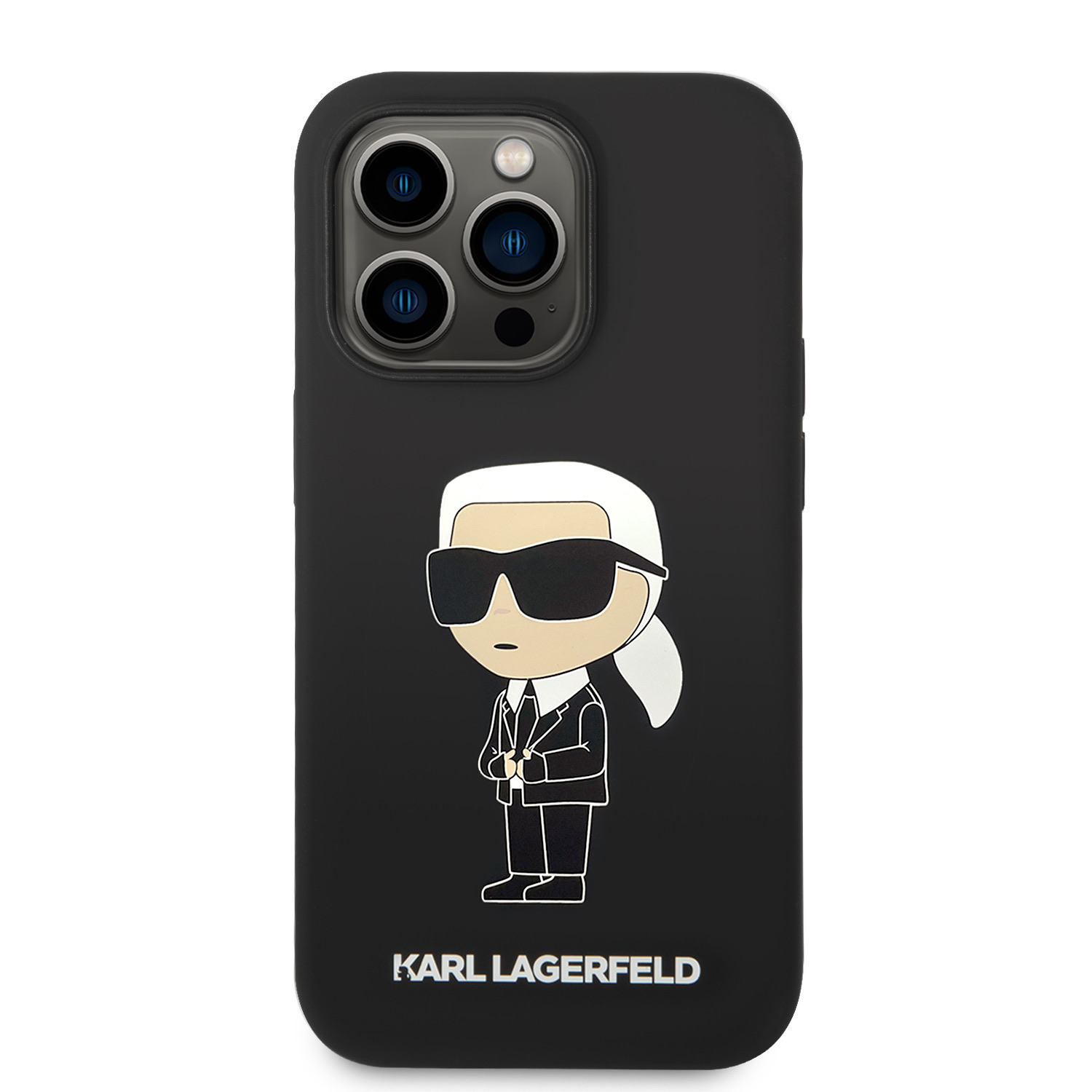 Levně Zadní kryt Karl Lagerfeld Liquid Silicone Ikonik NFT pro Apple iPhone 15 Pro Max, black