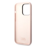 Karl Lagerfeld Liquid Silicone Ikonik NFT Zadní Kryt pro iPhone 15 Pro Max Pink