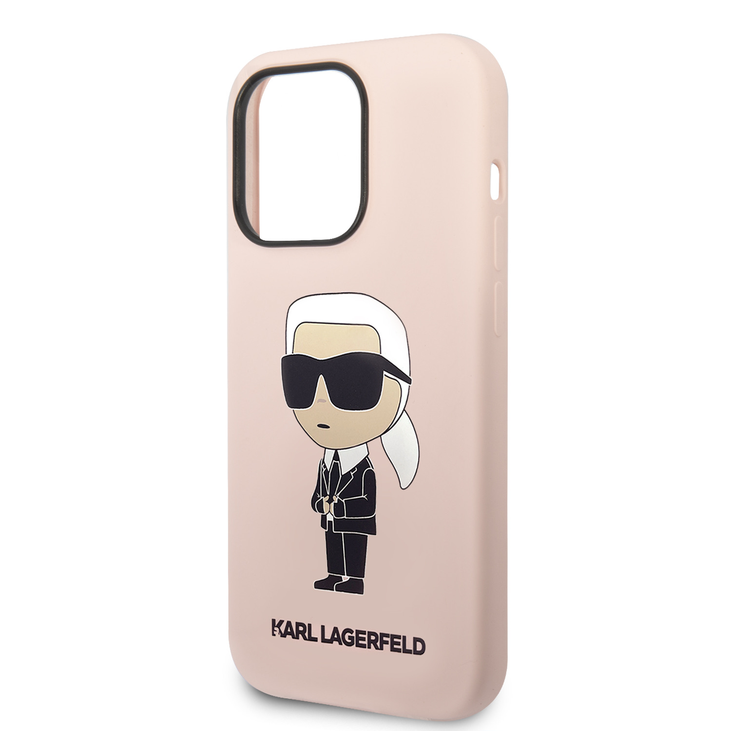 Karl Lagerfeld Liquid Silicone Ikonik NFT Zadní Kryt pro iPhone 15 Pro Max Pink