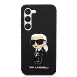 Karl Lagerfeld Liquid Silicone Ikonik NFT Zadní Kryt pro Samsung Galaxy S23+ Black