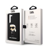 Karl Lagerfeld Liquid Silicone Ikonik NFT Zadní Kryt pro Samsung Galaxy S23+ Black