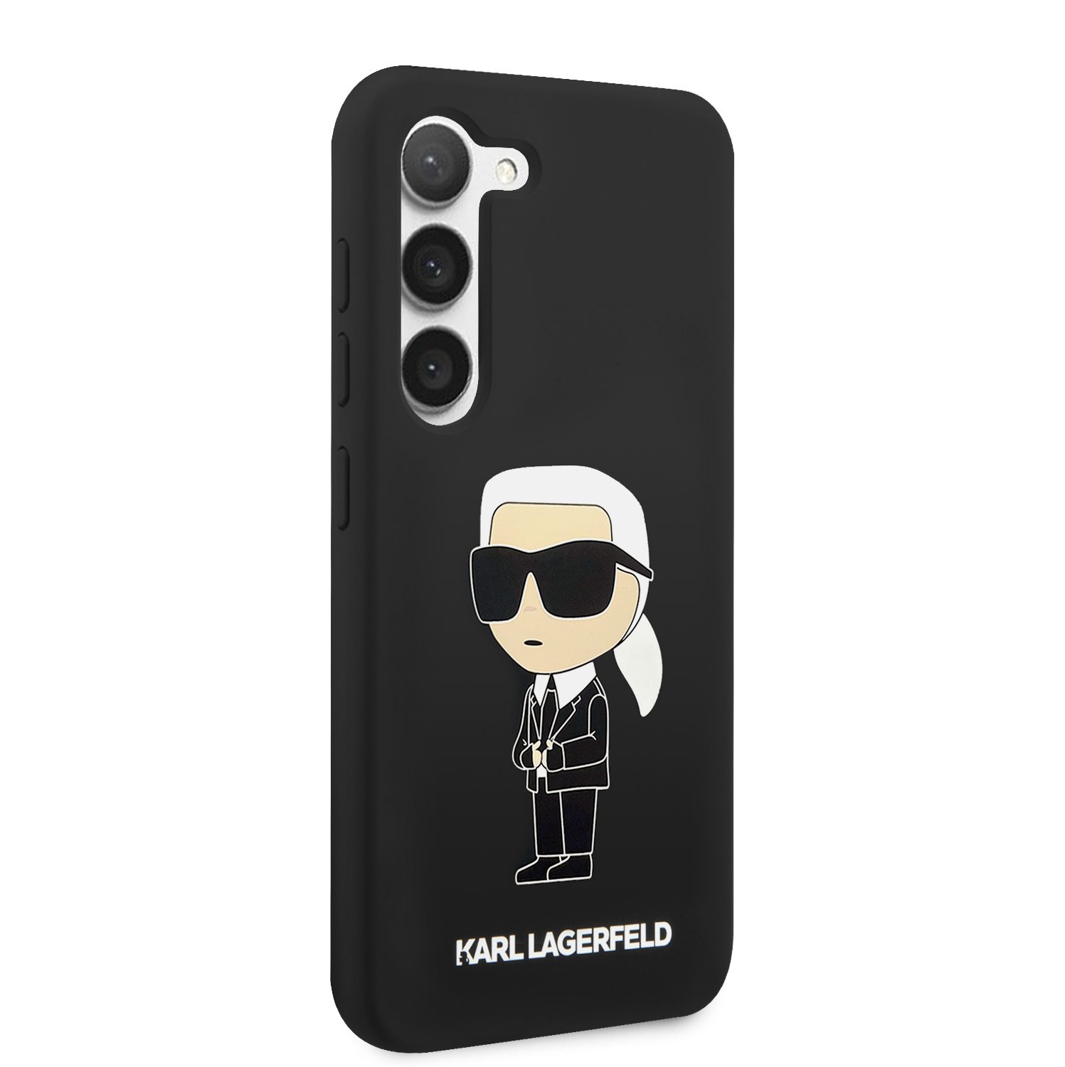 Karl Lagerfeld Liquid Silicone Ikonik NFT Zadní Kryt pro Samsung Galaxy S23+ Black