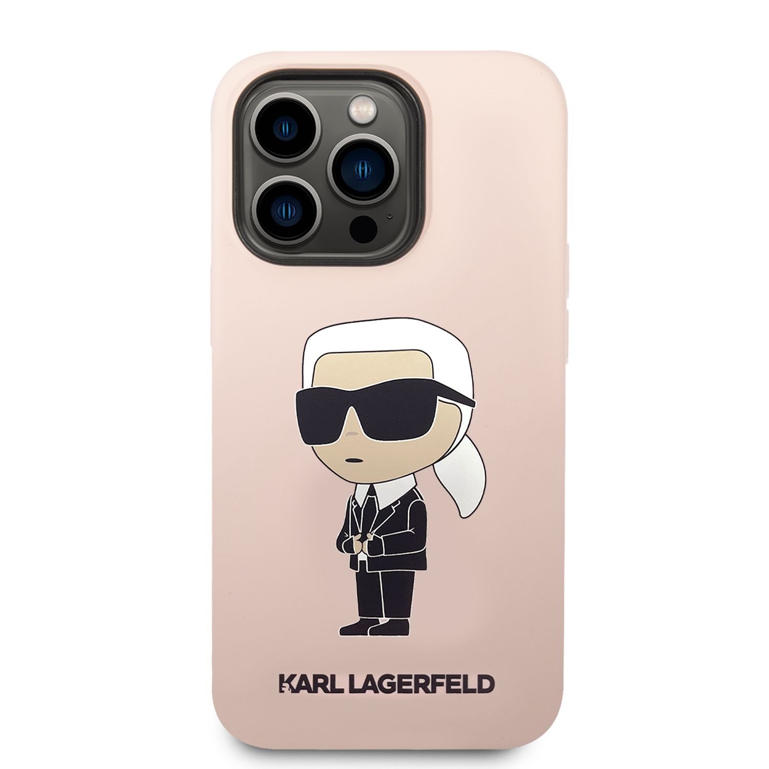 Zadní kryt Karl Lagerfeld Liquid Silicone Ikonik NFT pro Apple iPhone 14 Pro, pink